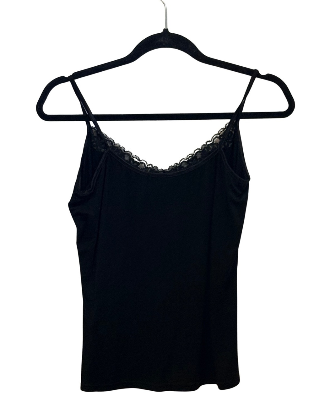 NWOT Variations Black Lace Trim Camisole | Size Small | Never Worn - Picture 4 of 5